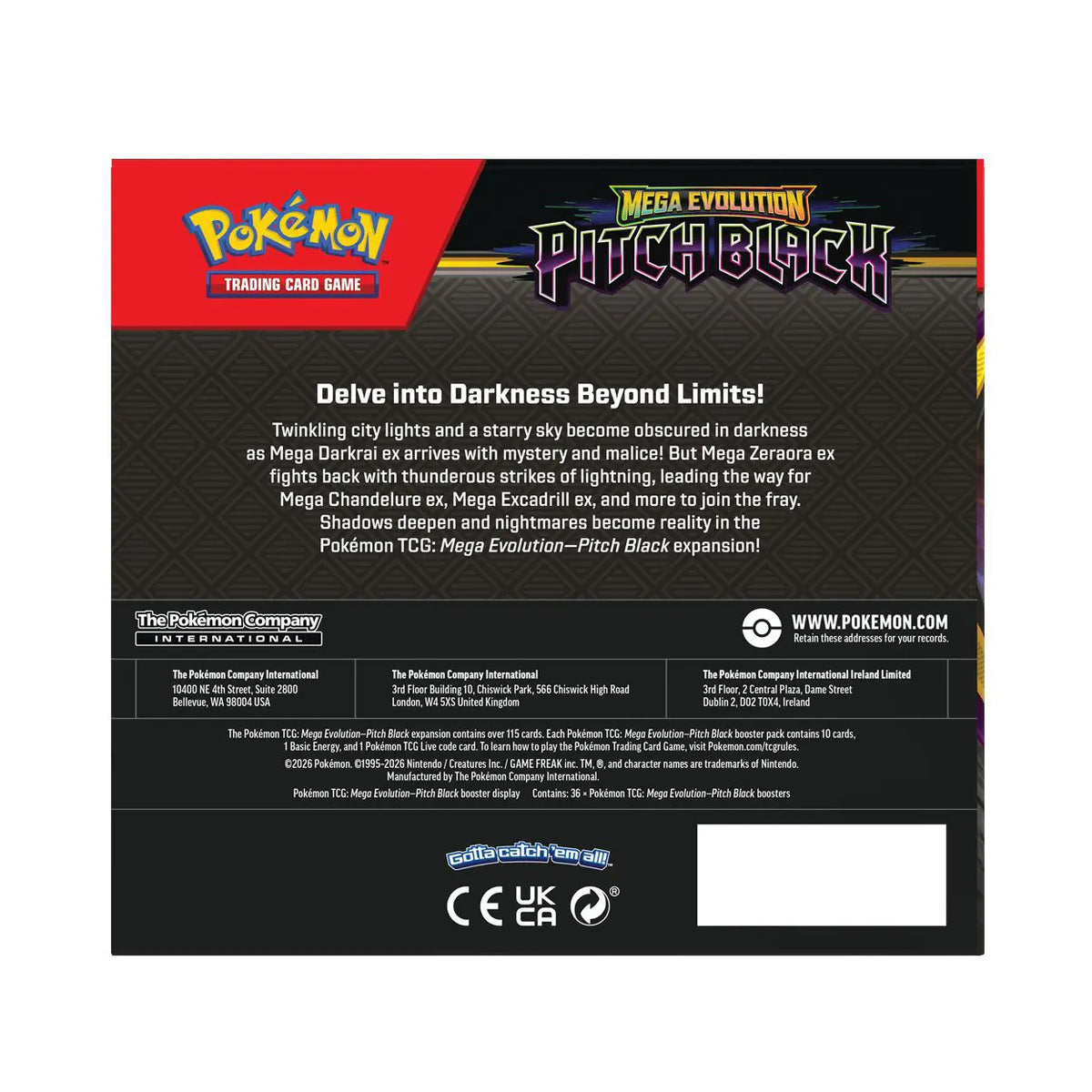 Pokémon TCG: Mega Evolution — ME05 Pitch Black Booster Box EN