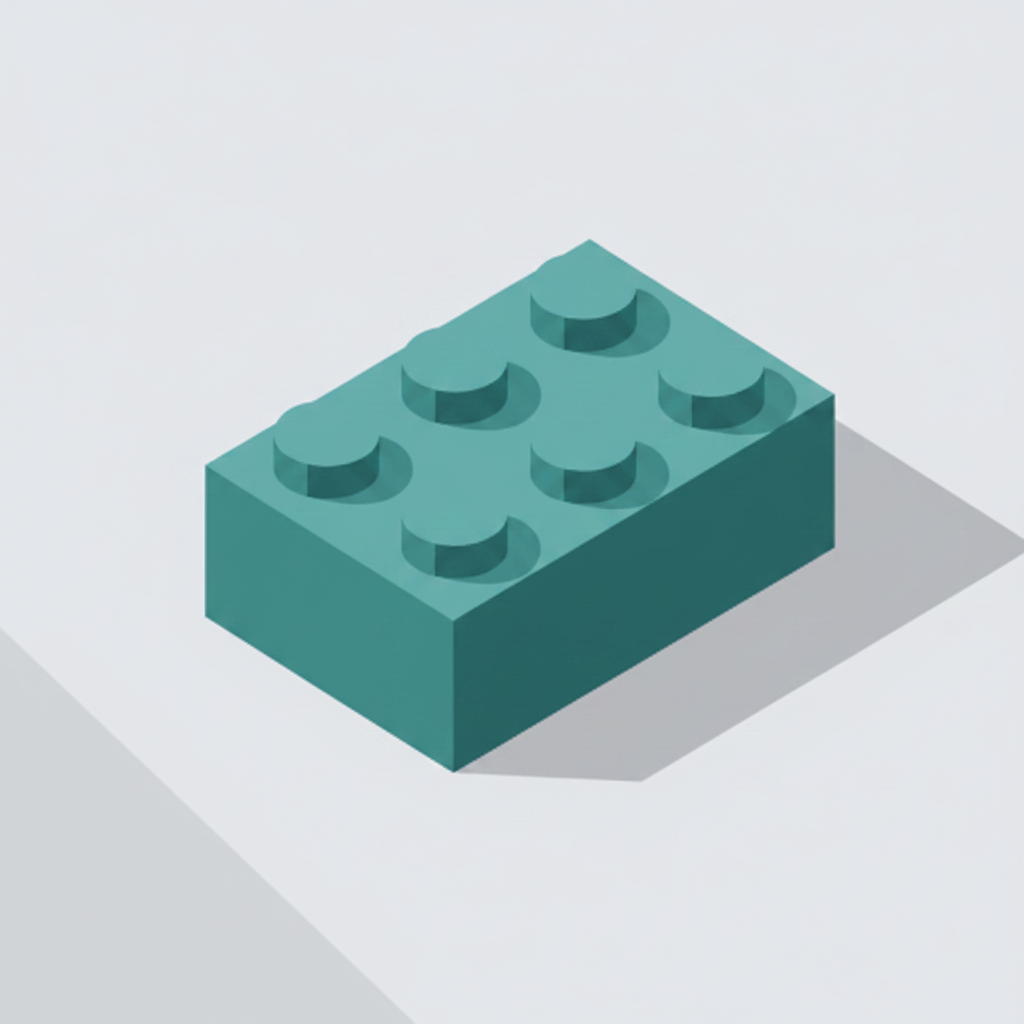 Lego 2x3 blokje isometrisch